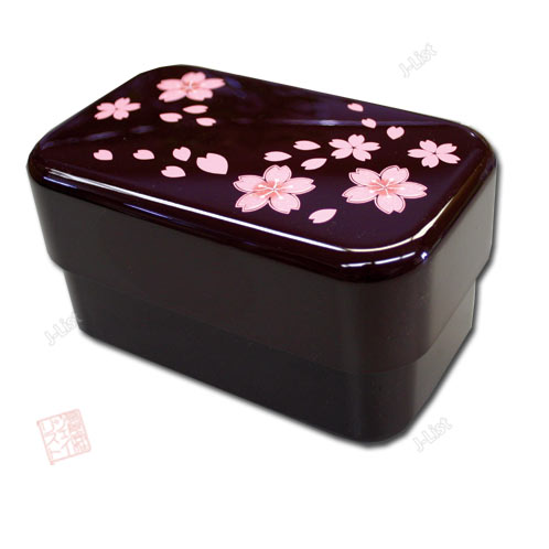 Japanese Microwavable Bento Box Gorgeous Woodgrain Sakura for Pop